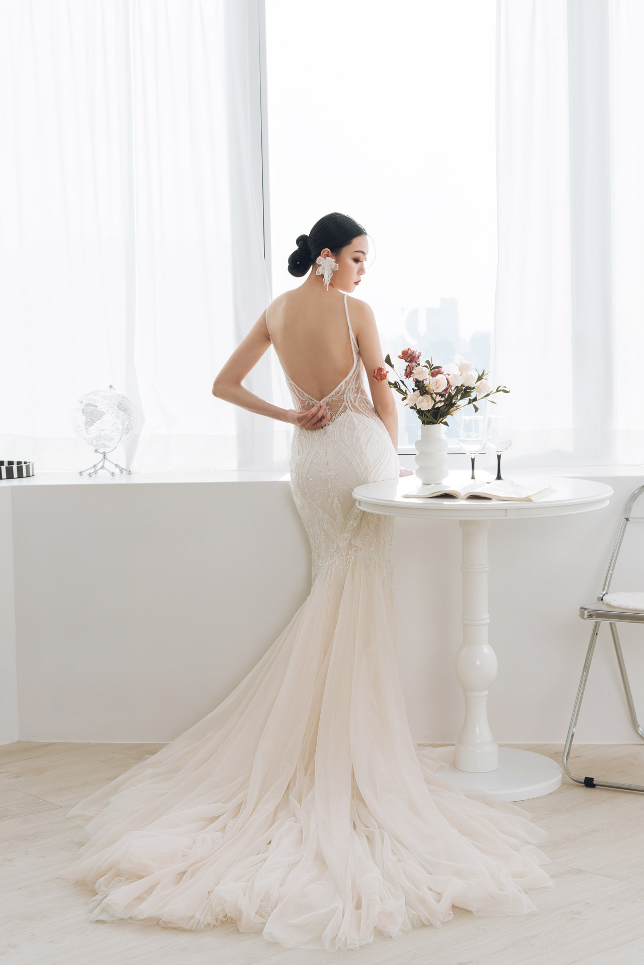 線上禮服 | Pollardi Collection | 西班牙手工婚紗 | A-V091 | 八田伴伴 手作禮服婚物所 - 自助婚紗 / 單租禮服