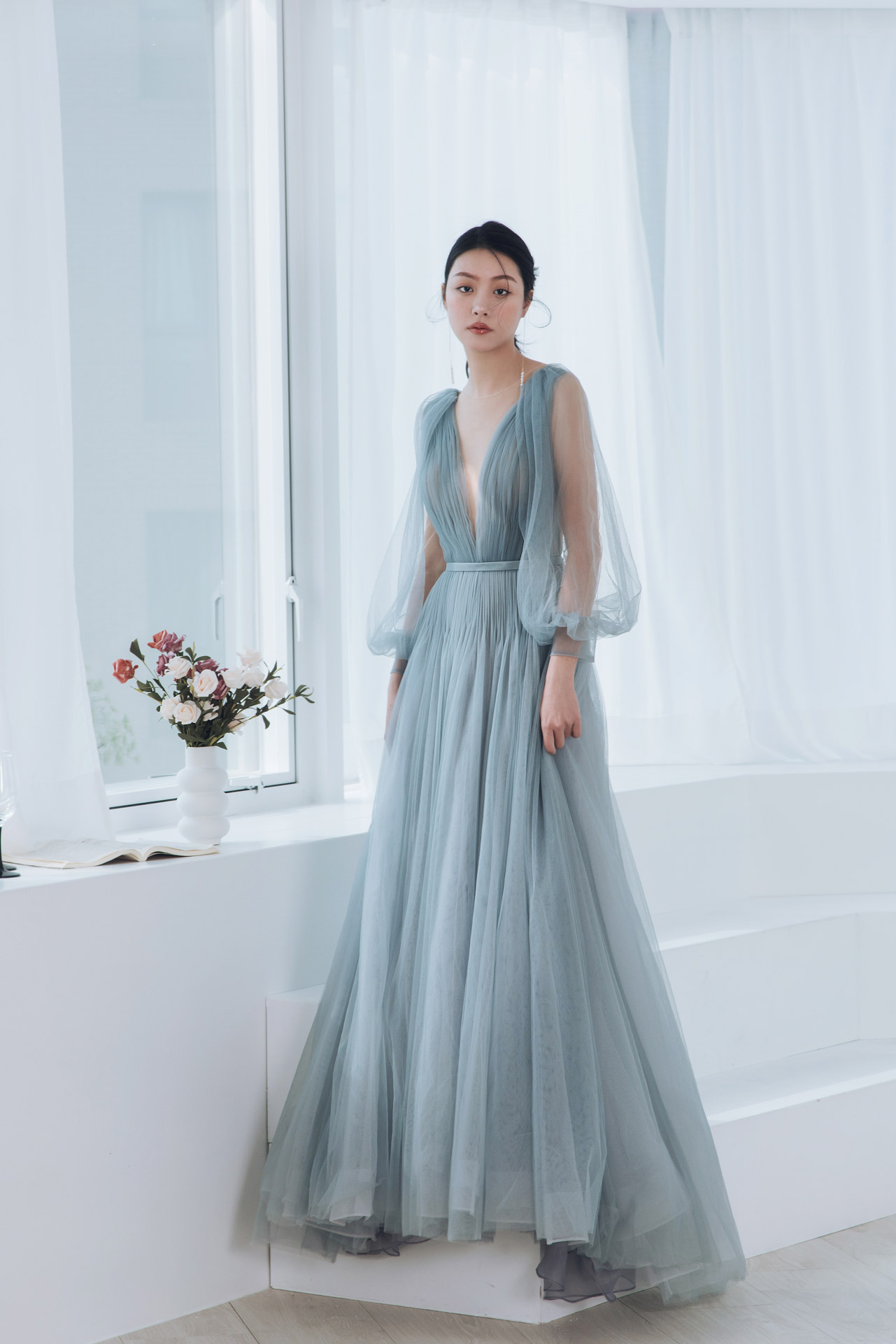 線上禮服 | Bride Collection | B-V076 | 攝影：田富生 Photography | 八田伴伴 手作禮服婚物所 - 台中婚紗工作室/單租禮服/自助婚紗攝影
