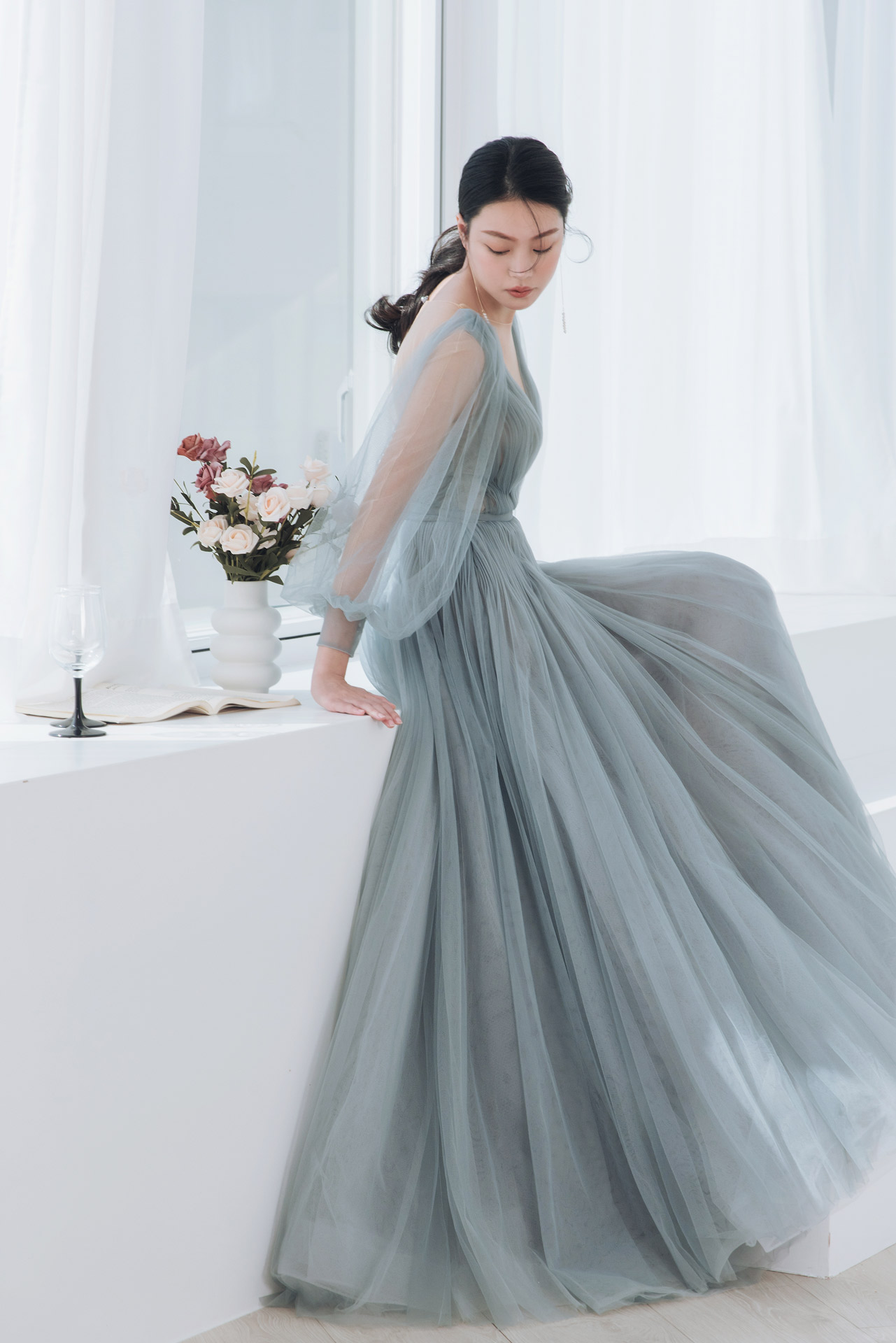 線上禮服 | Bride Collection | B-V076 | 攝影：田富生 Photography | 八田伴伴 手作禮服婚物所 - 台中婚紗工作室/單租禮服/自助婚紗攝影