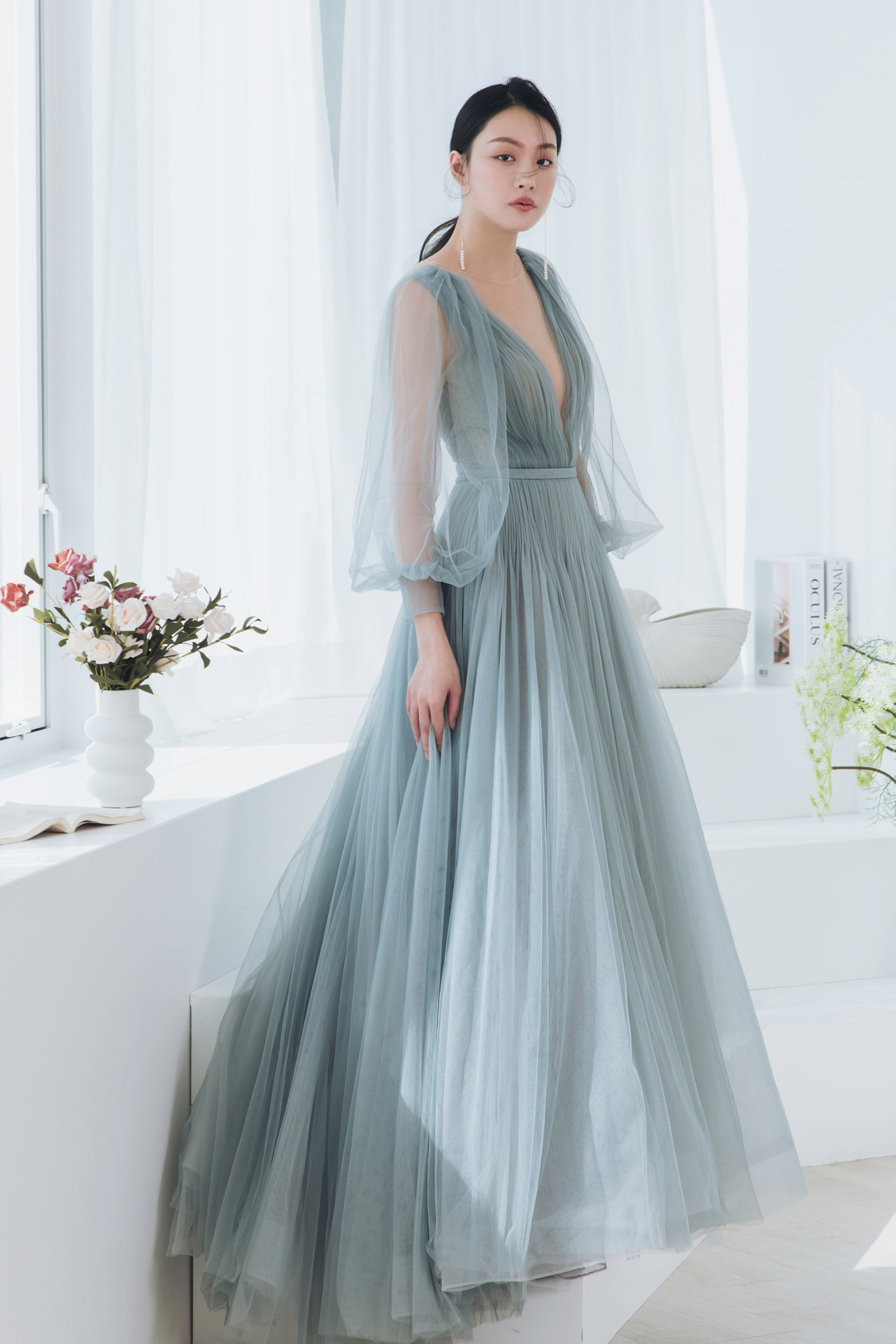 線上禮服 | Bride Collection | B-V076 | 攝影：田富生 Photography | 八田伴伴 手作禮服婚物所 - 台中婚紗工作室/單租禮服/自助婚紗攝影