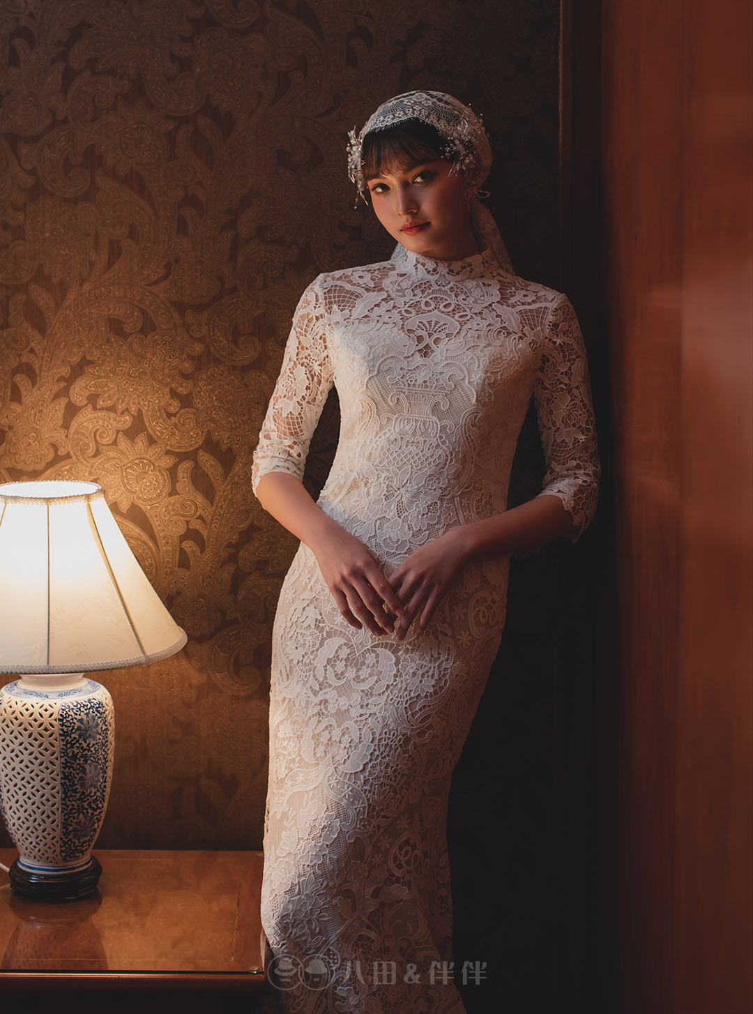 線上禮服 | Bride Collection | A-P138 | 立領蕾絲訂製品牌白紗