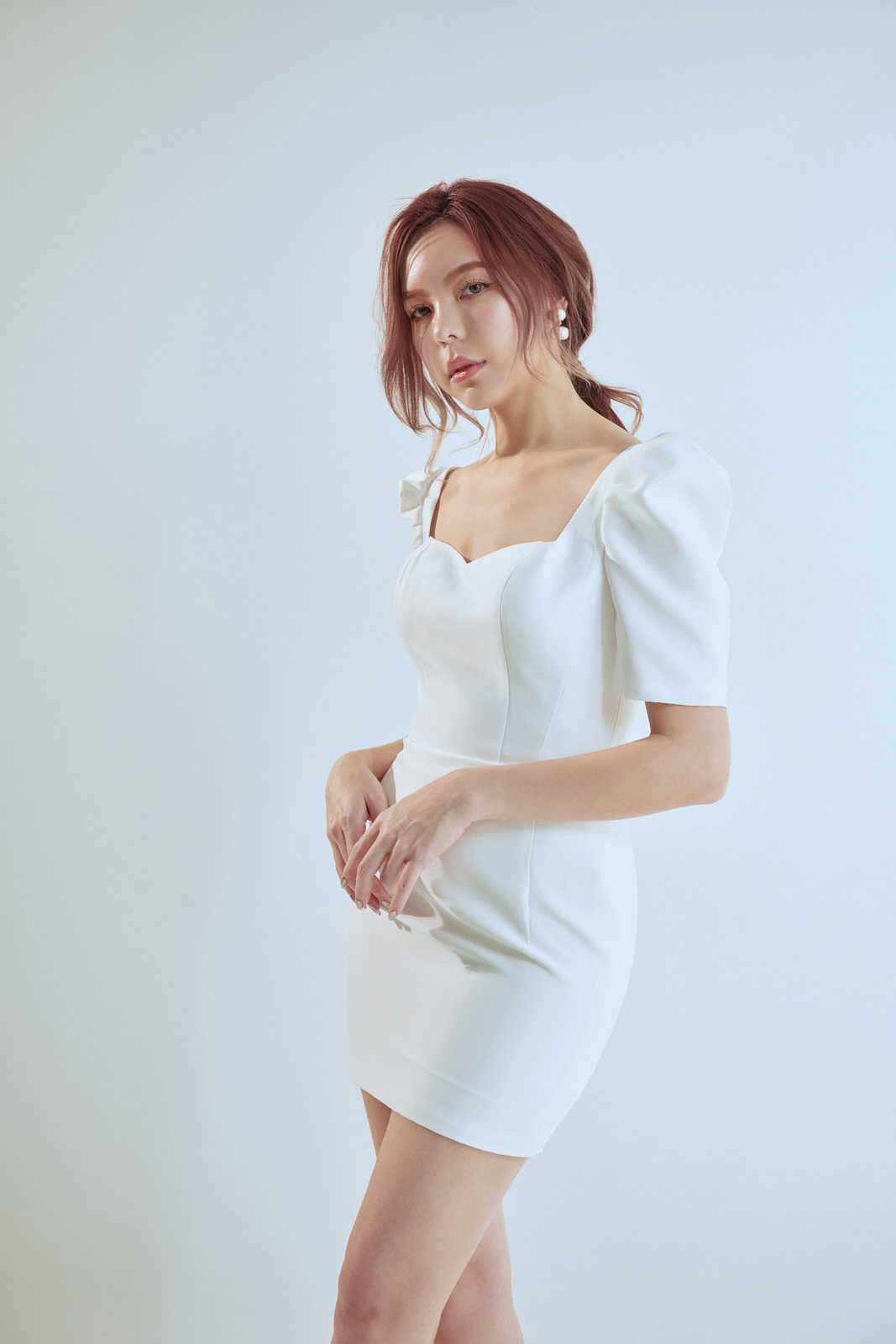 線上禮服 | Bride Collection | A-P145 | 兩件式短裙透視婚紗