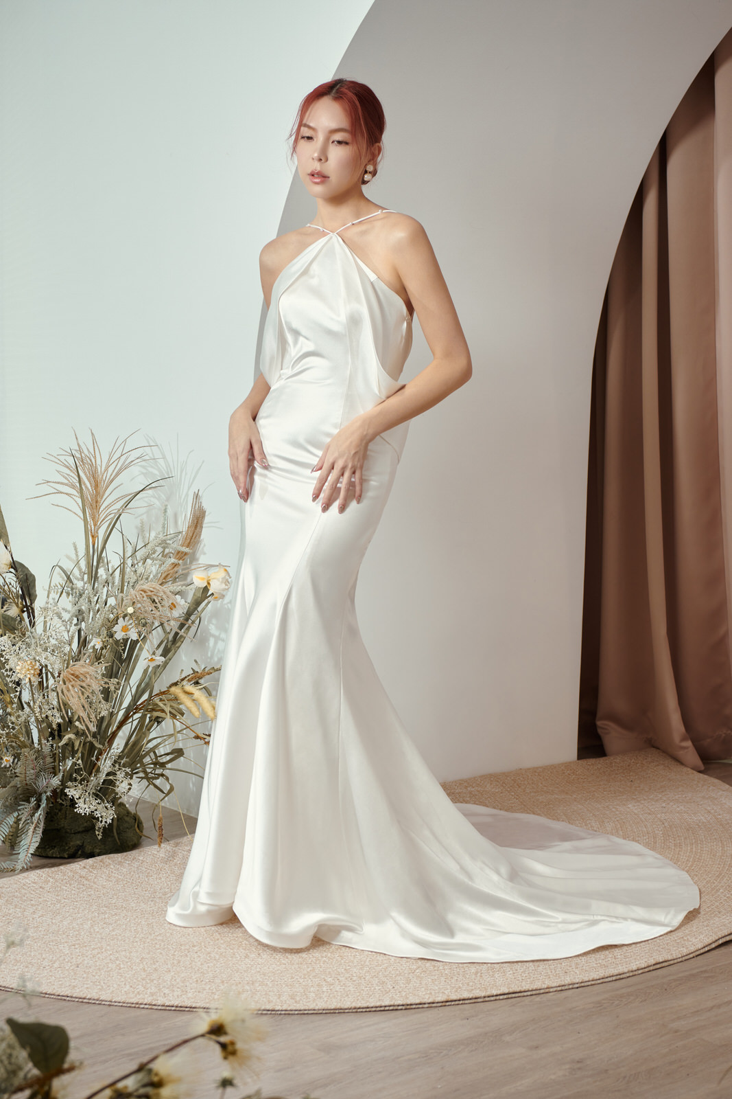 線上禮服 | Bride Collection | A-V099 | 落肩手工訂製白紗