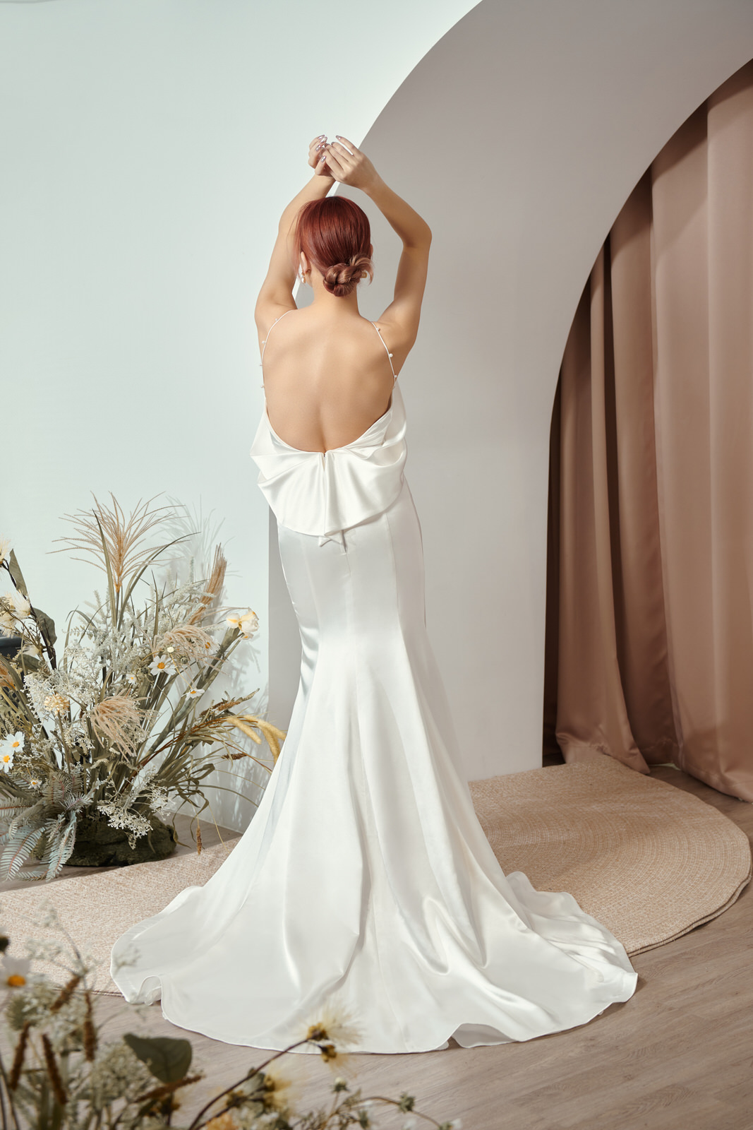 線上禮服 | Bride Collection | A-V099 | 落肩手工訂製白紗