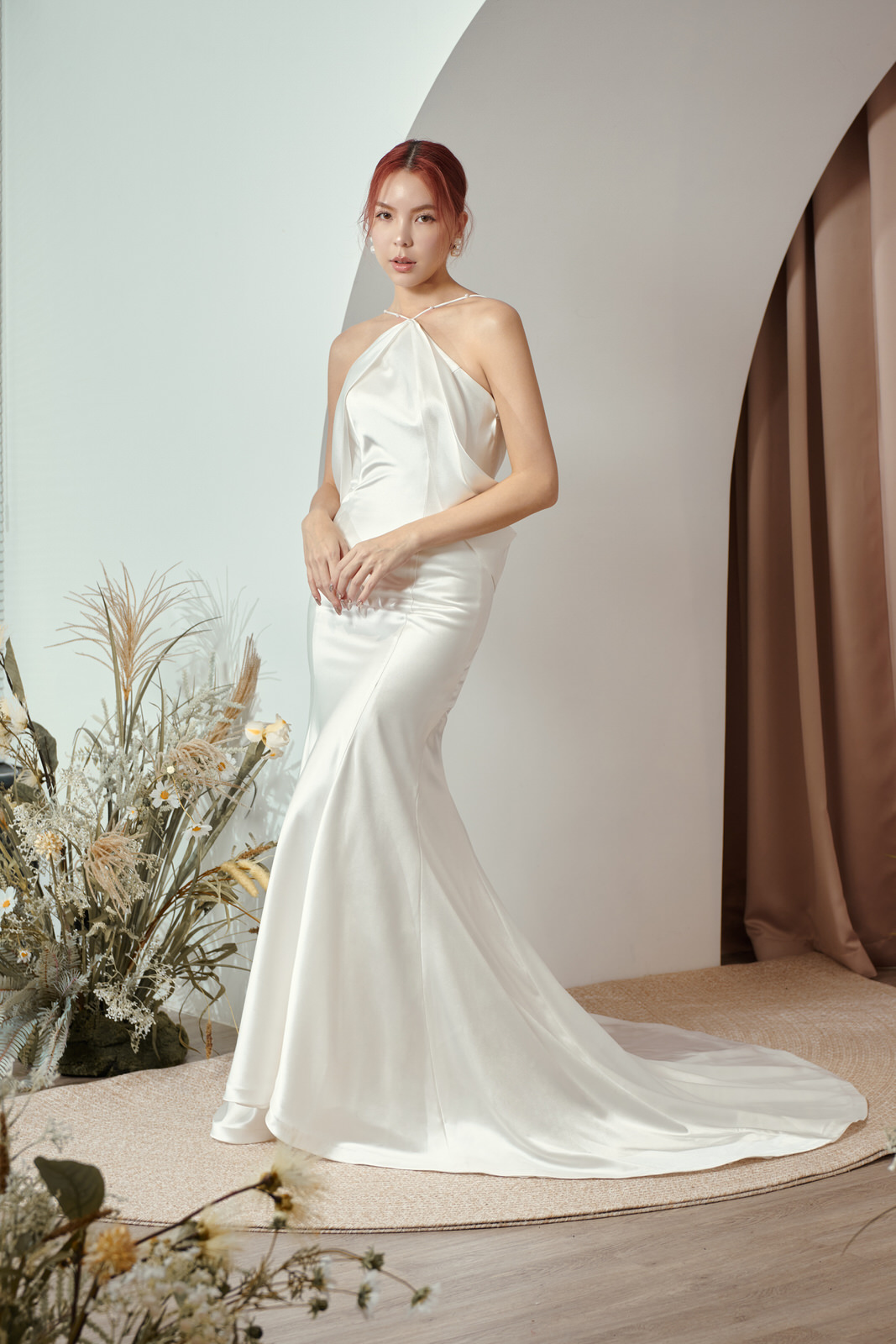 線上禮服 | Bride Collection | A-V099 | 落肩手工訂製白紗