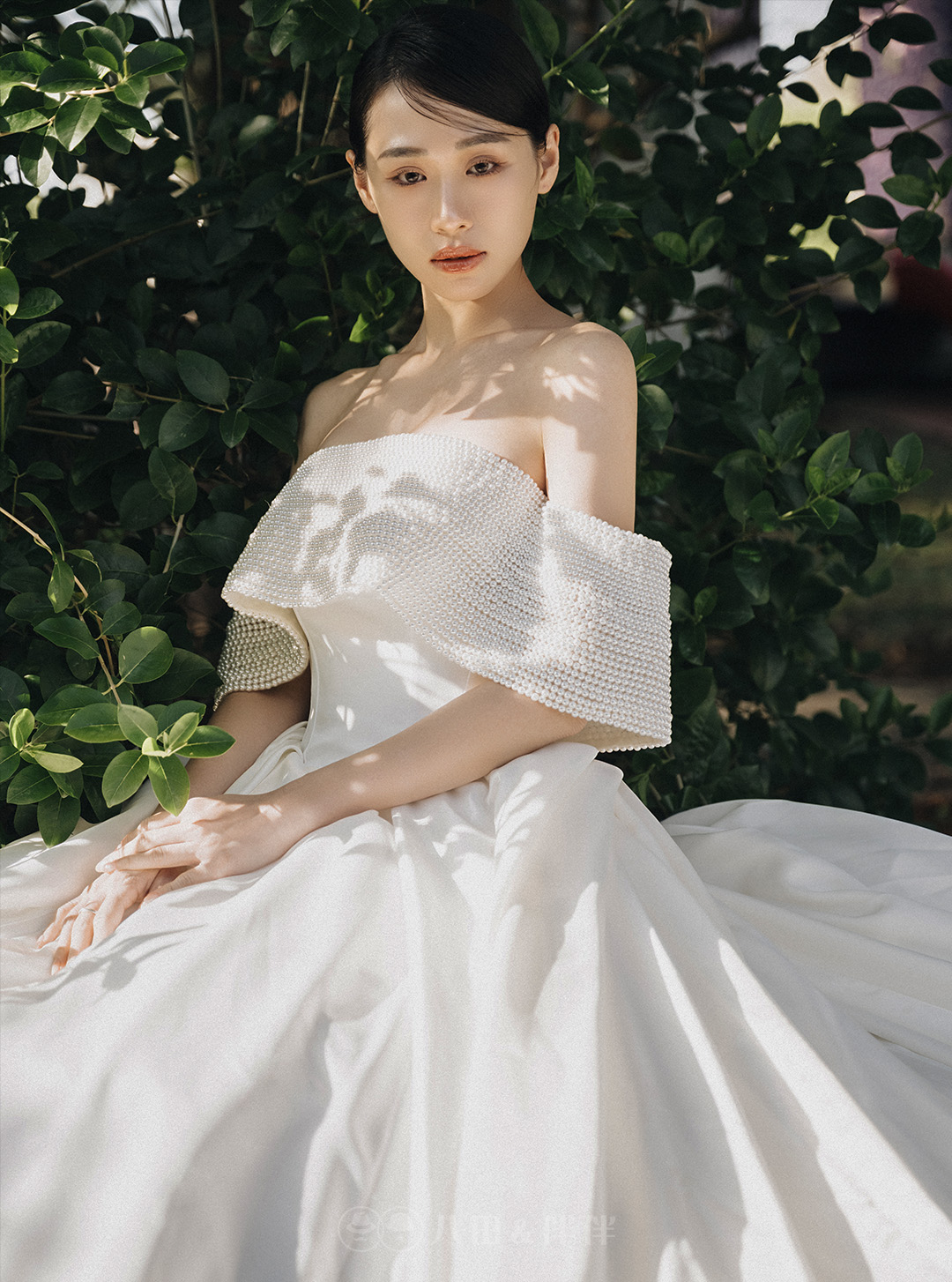 伴伴輕婚紗 | 珍珠披肩手工婚紗 | 手作系列 | 量身訂製 | 台中婚紗 | 八田伴伴 手作禮服婚物所