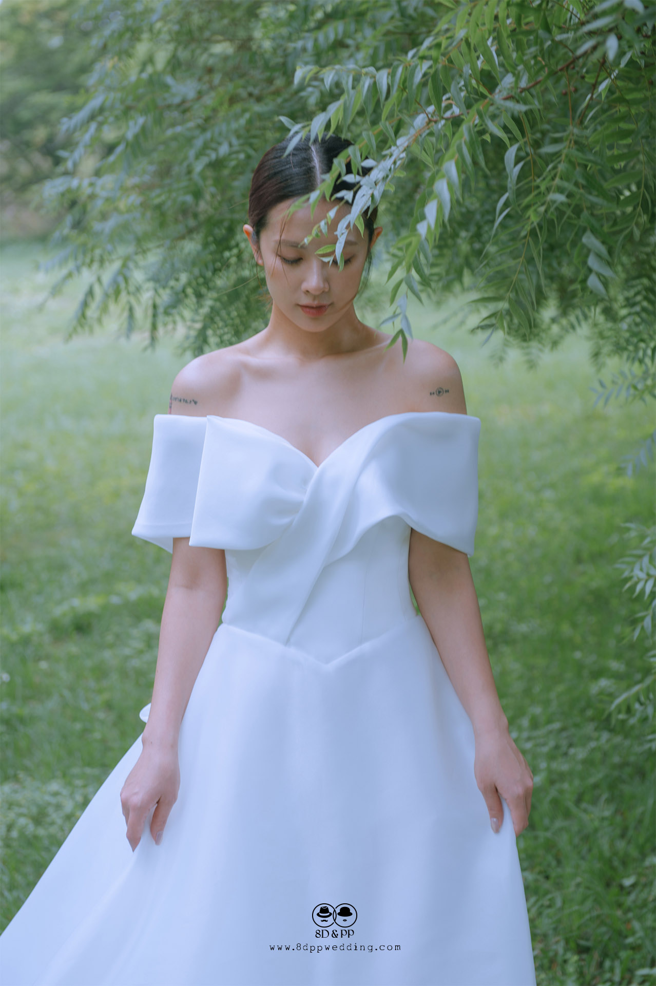 品牌婚紗 | 蝴蝶袖A-line婚紗 | 手作系列 | 量身訂製 | 台中婚紗 | 八田伴伴 手作禮服婚物所