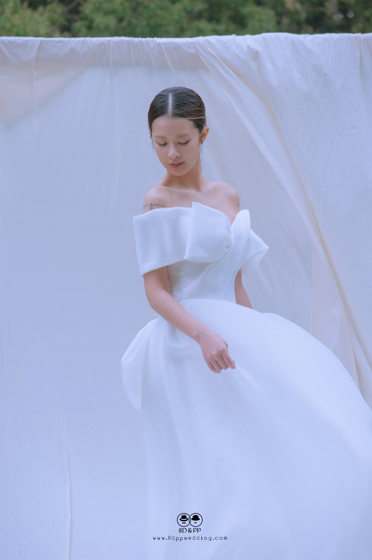 品牌婚紗 | 蝴蝶袖A-line婚紗 | 手作系列 | 量身訂製 | 台中婚紗 | 八田伴伴 手作禮服婚物所
