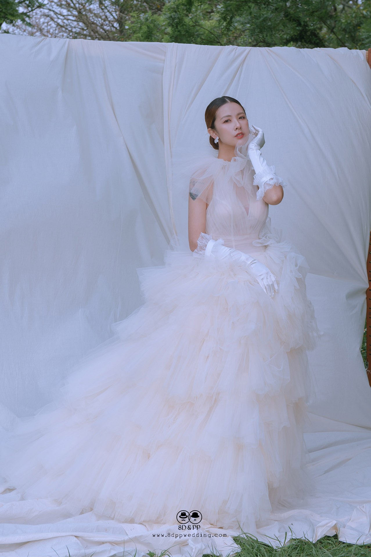 高級訂製款婚紗 | 奶杏蓬蓬裙禮服 | 禮服租借 | 量身訂製 | 台中婚紗 | 八田伴伴 手作禮服婚物所