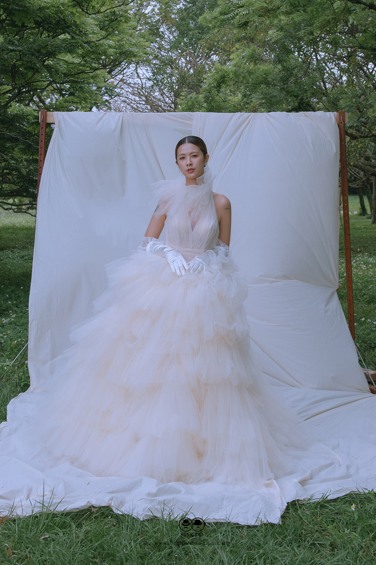高級訂製款婚紗 | 奶杏蓬蓬裙禮服 | 禮服租借 | 量身訂製 | 台中婚紗 | 八田伴伴 手作禮服婚物所