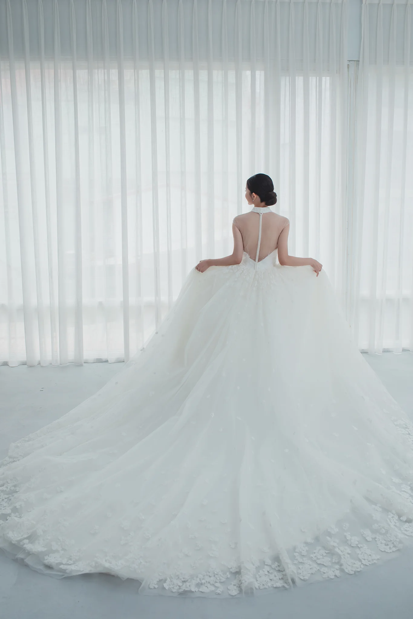 高級訂製款婚紗 | 立體花朵A字白紗 | 禮服租借 | 量身訂製 | 台中婚紗 | 八田伴伴 手作禮服婚物所