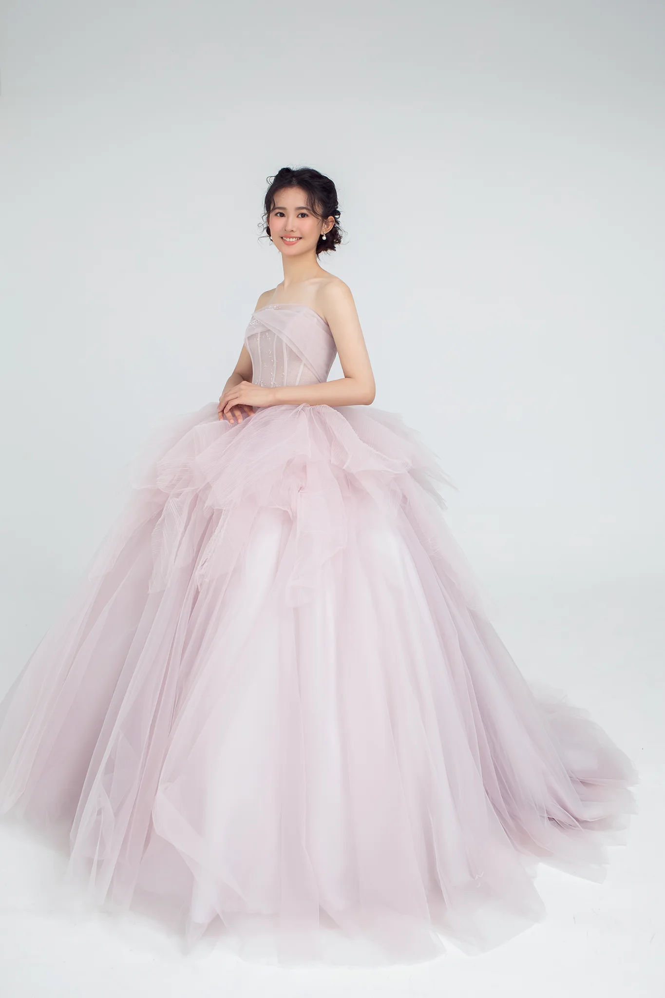 精品晚禮服 | 粉紫多層紗公主禮服 | 禮服租借 | 量身訂製 | 台中婚紗 | 八田伴伴 手作禮服婚物所