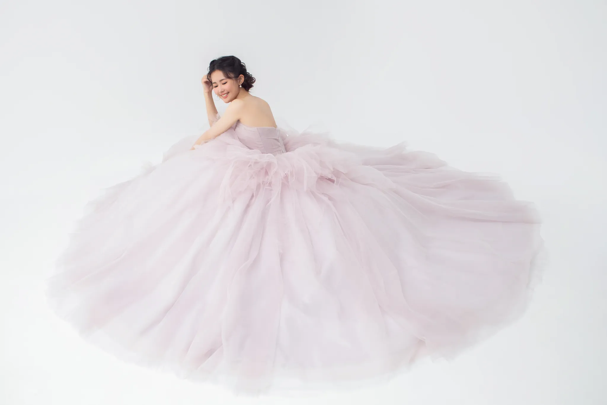 精品晚禮服 | 粉紫多層紗公主禮服 | 禮服租借 | 量身訂製 | 台中婚紗 | 八田伴伴 手作禮服婚物所