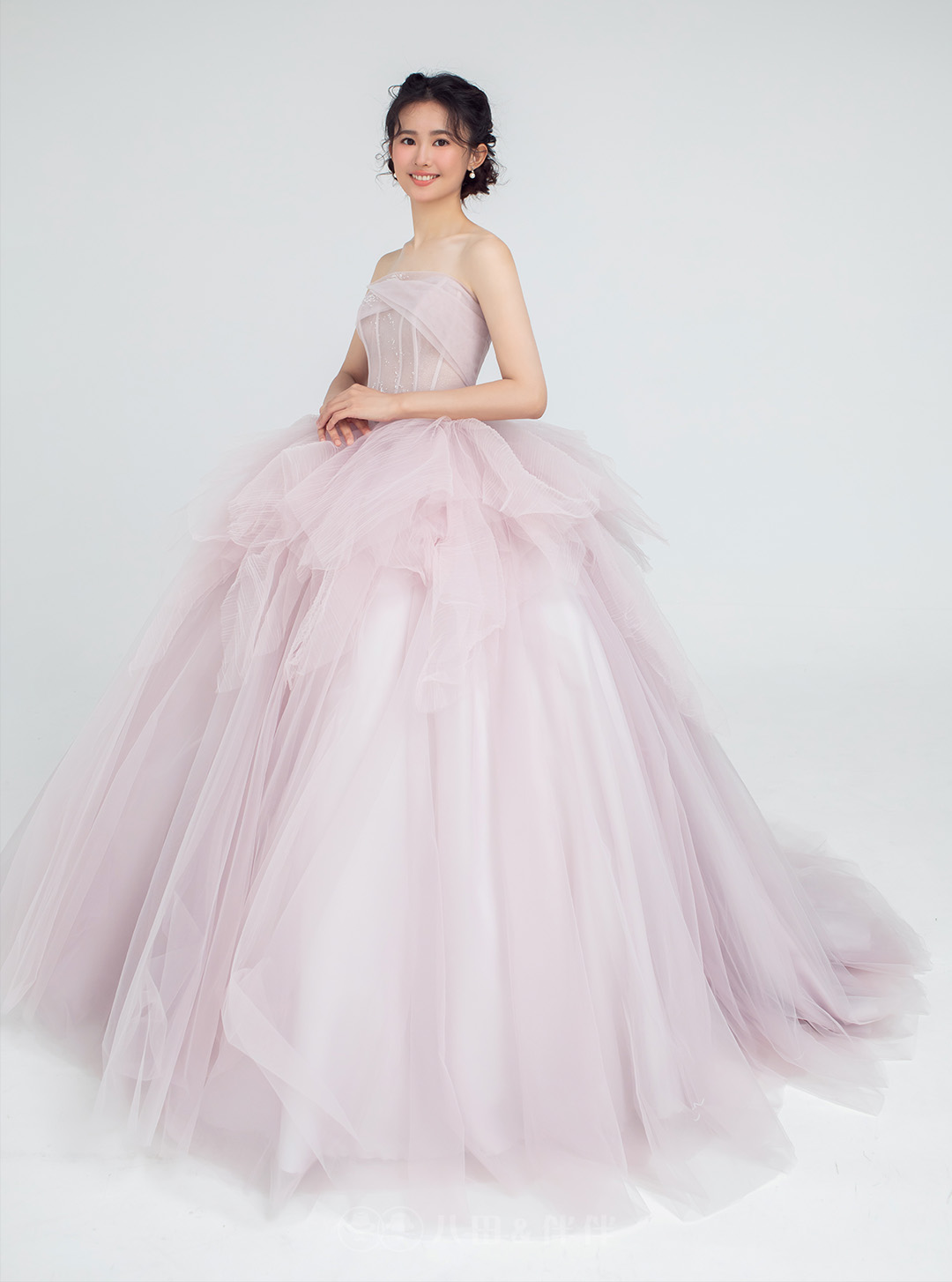 精品晚禮服 | 粉紫多層紗公主禮服 | 禮服租借 | 量身訂製 | 台中婚紗 | 八田伴伴 手作禮服婚物所