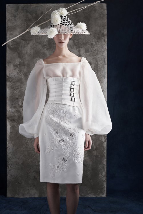 幸福商店 | Bridal Shop | A-P012 | 雕花馬甲時裝設計款白紗