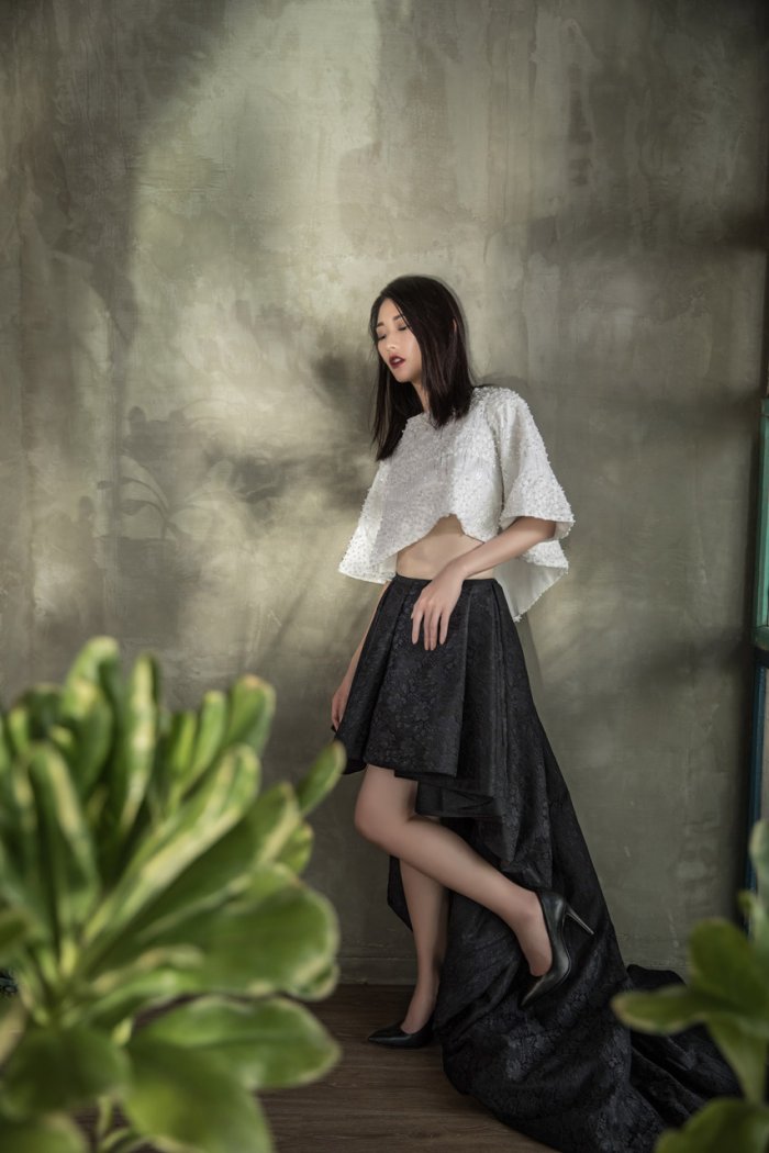 幸福商店 | Bridal Shop | B-P003 | 兩件式不規則前短後長托擺晚禮服